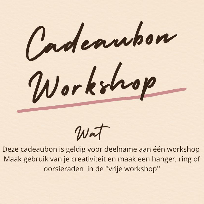 Cadeaubon ''Vrije workshop''